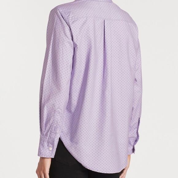 Current/Elliott The Neal Shirt Orchid Polka Dot 2 - Picture 6 of 6